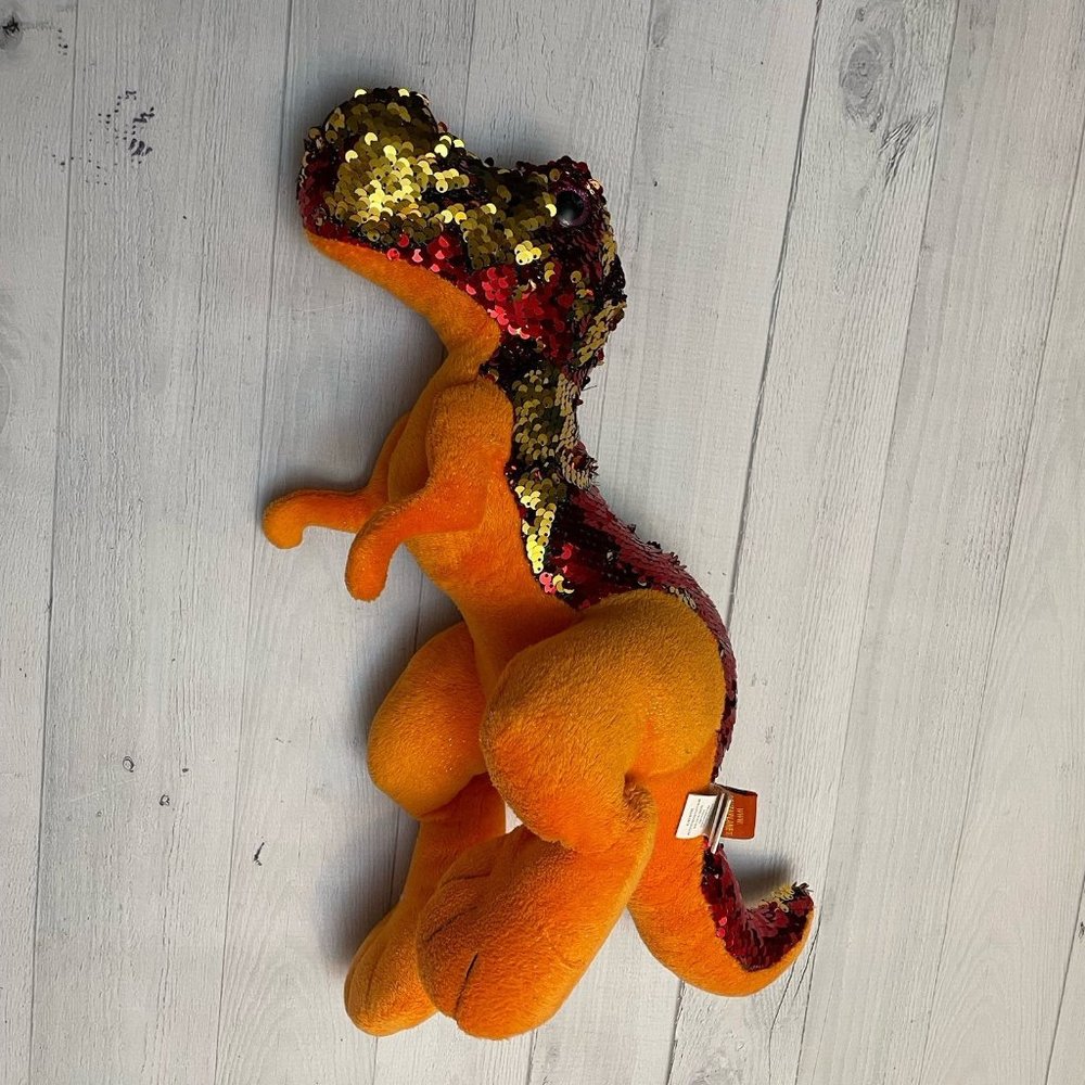 ADVENTURE PLANET SEQUINS T REX‎ PLUSH DINOSAUR